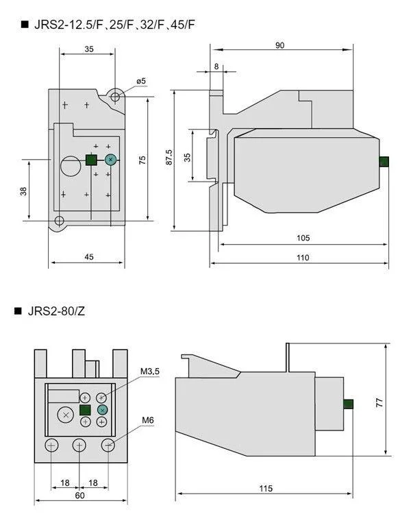 Hot Sale 3ua Communication 12.5A-630A Contactor Thermal Overload Types Olr Relay