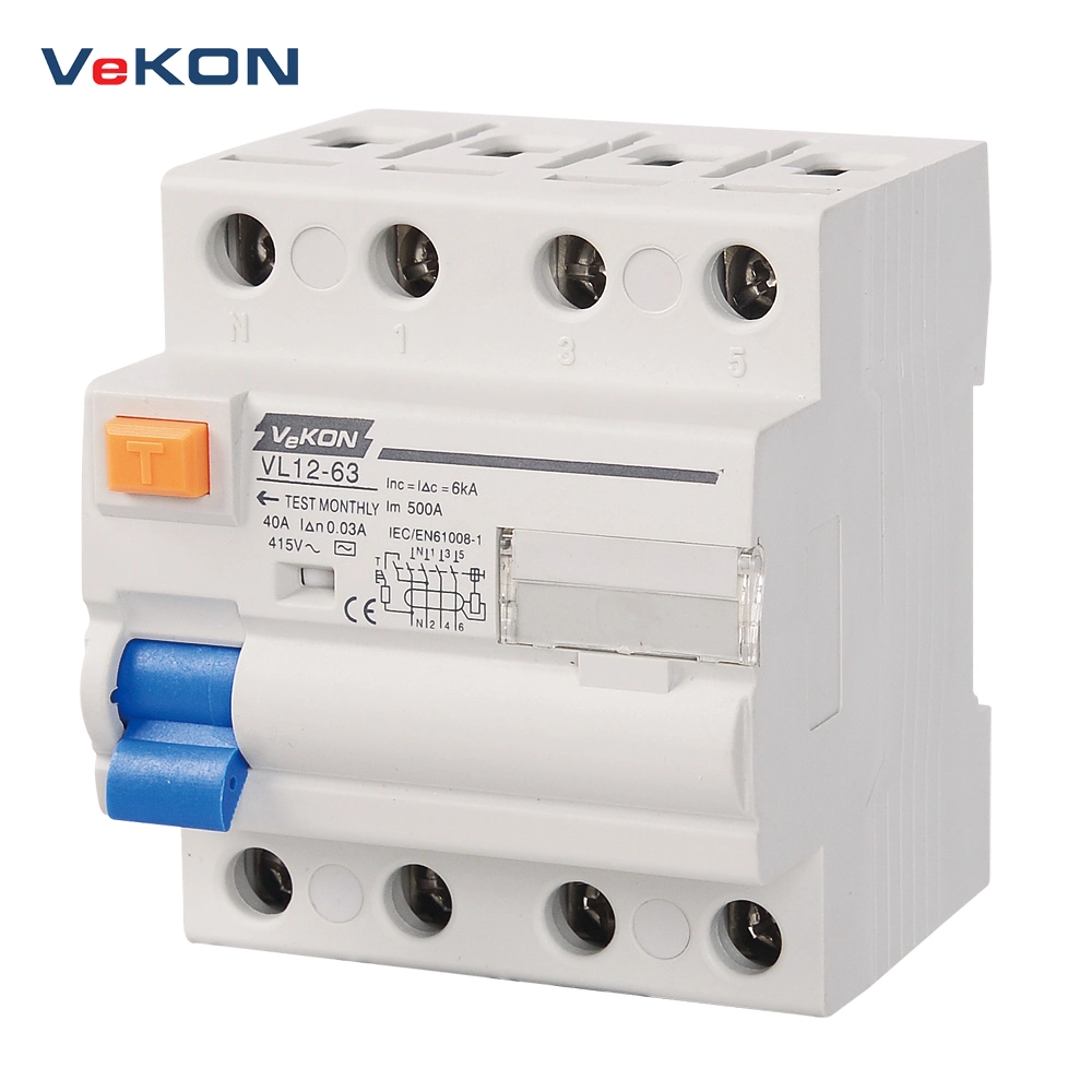 3p+N Residual Current Device Circuit Breaker 0.03A ELCB RCD Supplier