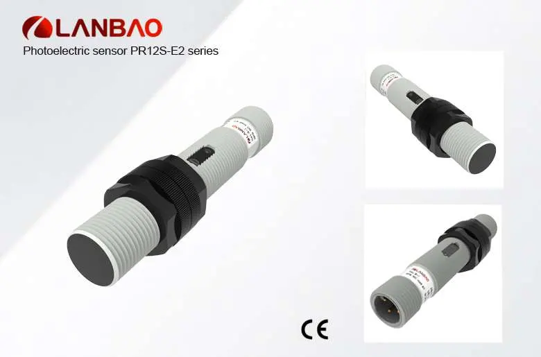 Pr12 Cylindrical Shape Photoelectric Sensors M12 4-Pin Connector IP67