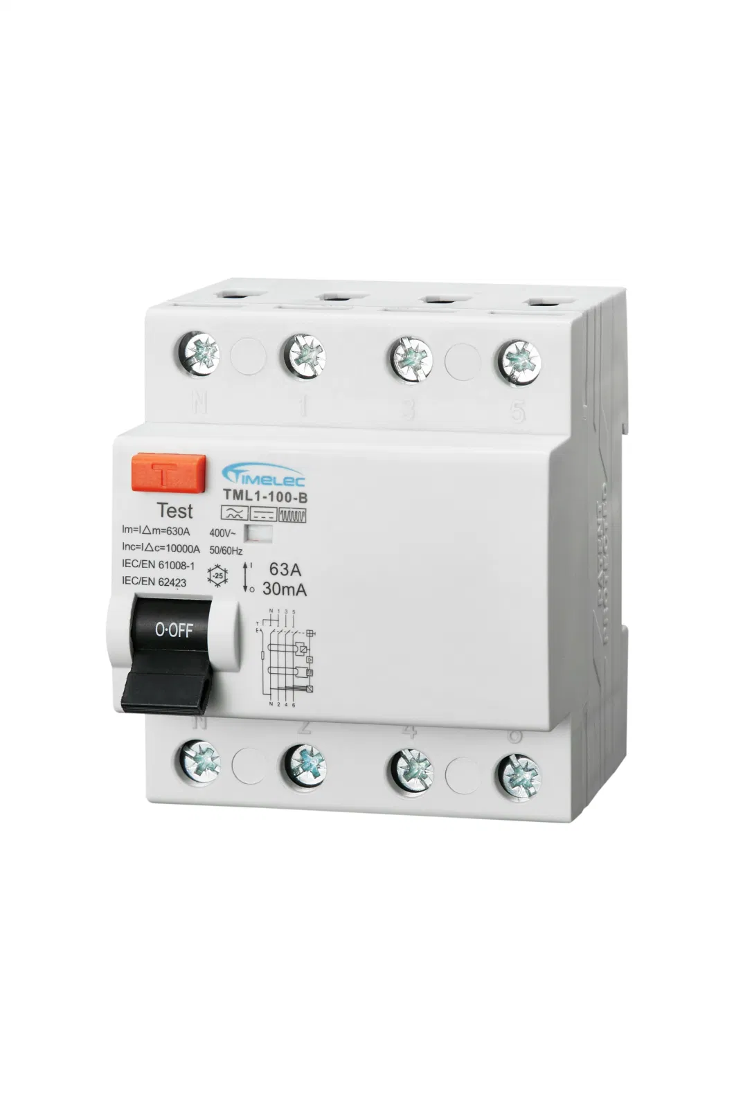 RCD TML1-100-B 100A 10kA Type B 4P Certification Manufacturer Whole sell