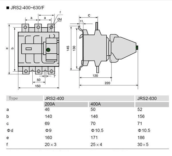 Hot Sale 3ua Communication 12.5A-630A Contactor Thermal Overload Types Olr Relay