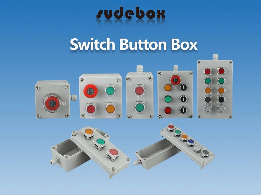 IP65 Plastic Enclosure Industrial Control Box 4 Holes Push Button Switch Box