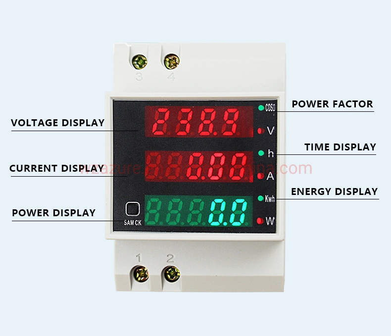 D52-2047 Digital LED Voltage Current Active Power Factor Energy Meter AC80-300V Electrical Meter