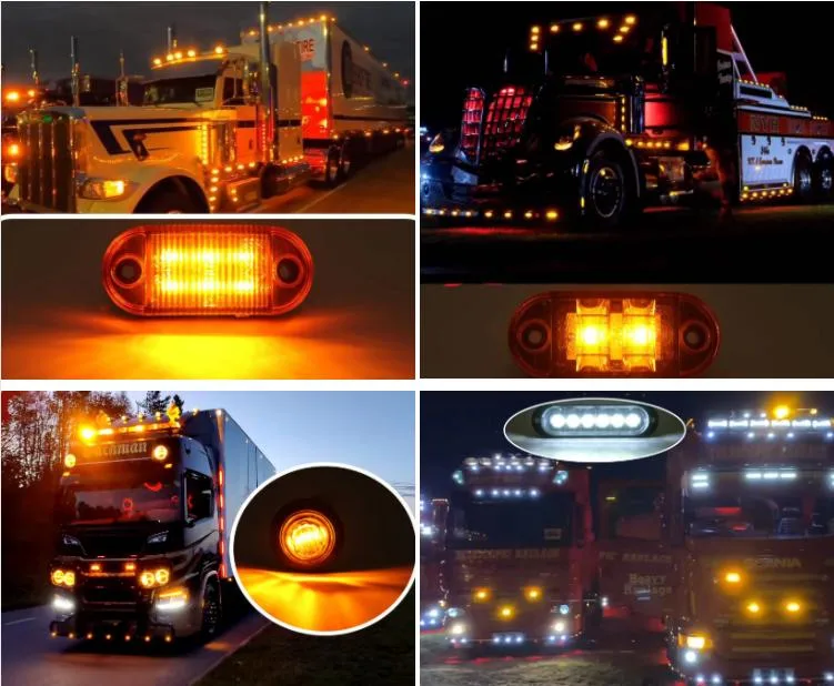 12-24V LED Trailer Truck Indicator Light Auto Warning Light can be customized