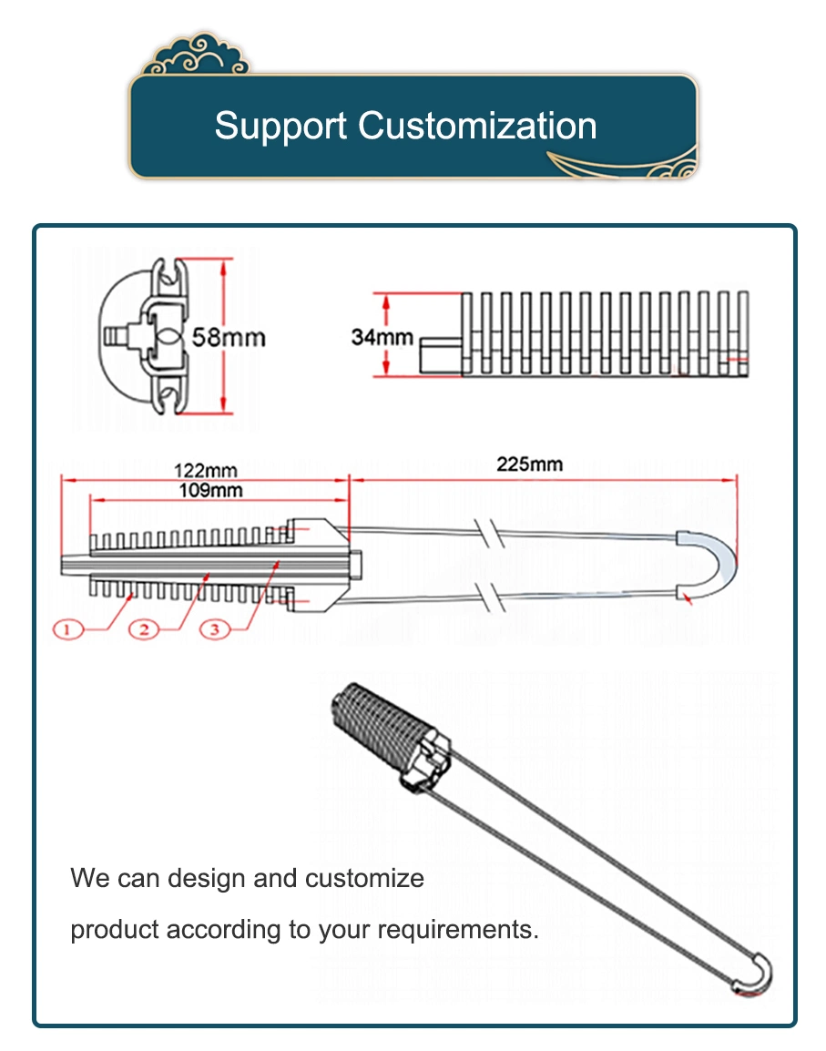 Cable Accessories Wedge Dead End Anchor Clamp Suspension Clamp