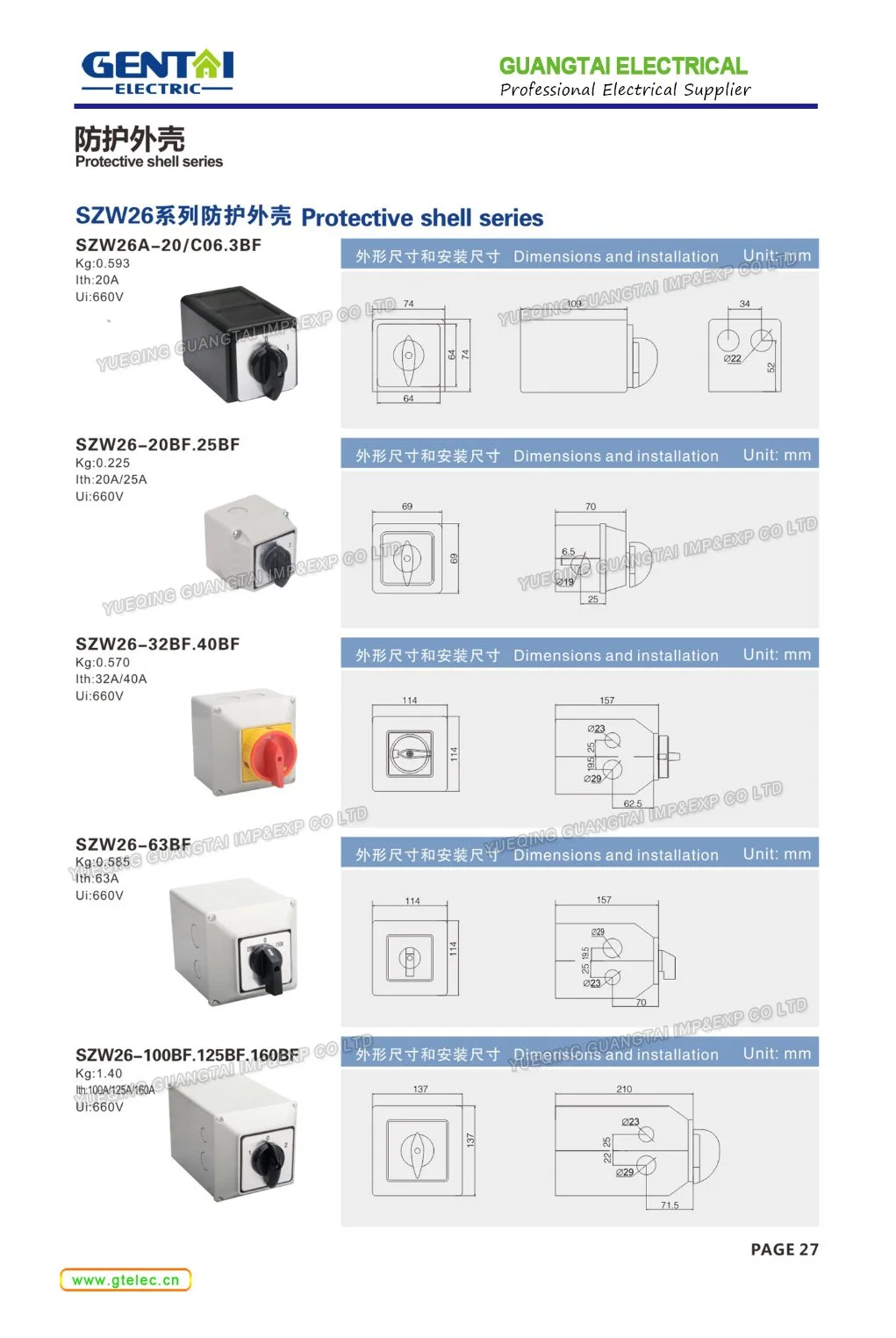 Electrical Changeover Cam Rotary Selector Operation Main Switch