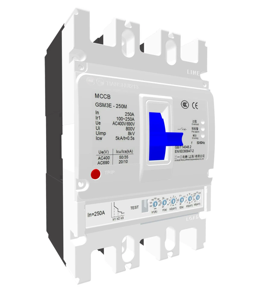 GSM3E series of adjustable Molded Case Circuit Breakers