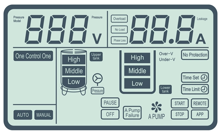 Single-Phase LCD Remote Pump Control Switch for Water Automation