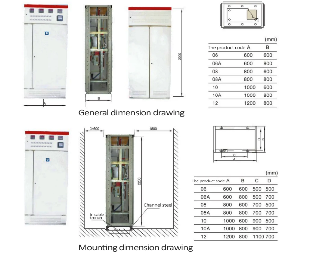 Zhegui Electric Electrical Switchgears Ggd/Mns/Gck Motor Control Center (MCC) Low Voltage Fixed Type Switchgear Panel