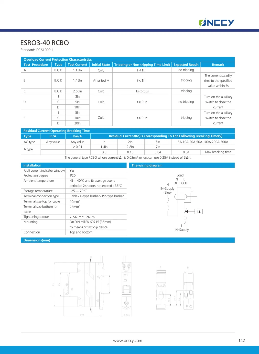 Factory Price High Quality AC 240V MCB 2p 30mA 100mA 300mA 6ka 10ka Power Circuit Breaker RCBO