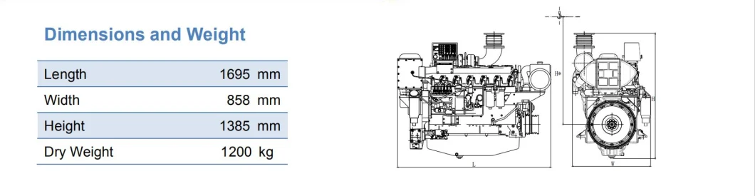 Weichai 450HP Energy Saving and Environmental Protection Diesel Marine Engine Adopts High Pressure Common Rail Technology with CCS