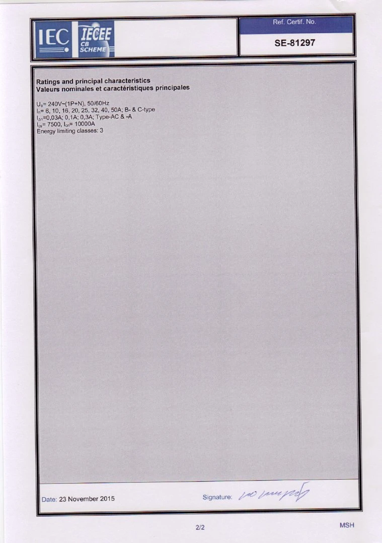 TypeAC 10kA 1P+N C40 TMRO7-40 Electromagnetic rcd&mcb RCBO