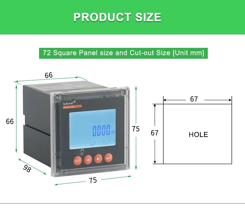 Acrel Pz96-AV3 Three Phase AC Voltage Meter with LED Display