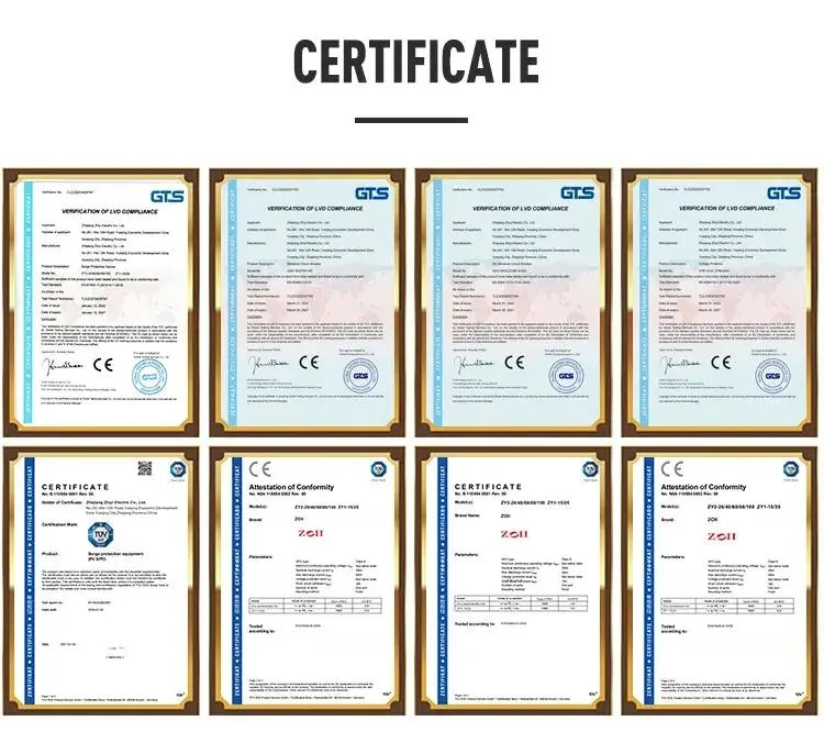 Zoii Manufacture DC Solar SPD 600V 1000V 20-40ka Surge Protection Device