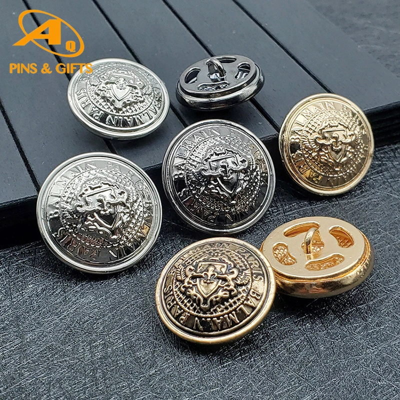 Wholesale Manufacturer Custom Logo Brass Jeans Buttons Metal Press and Rivets Botones Botton Denim Garment Metal Jeans Button for Clothing