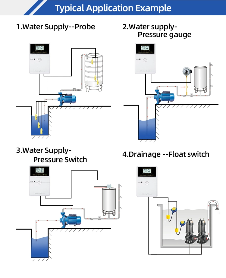 Single-Phase LCD Remote Pump Control Switch for Water Automation