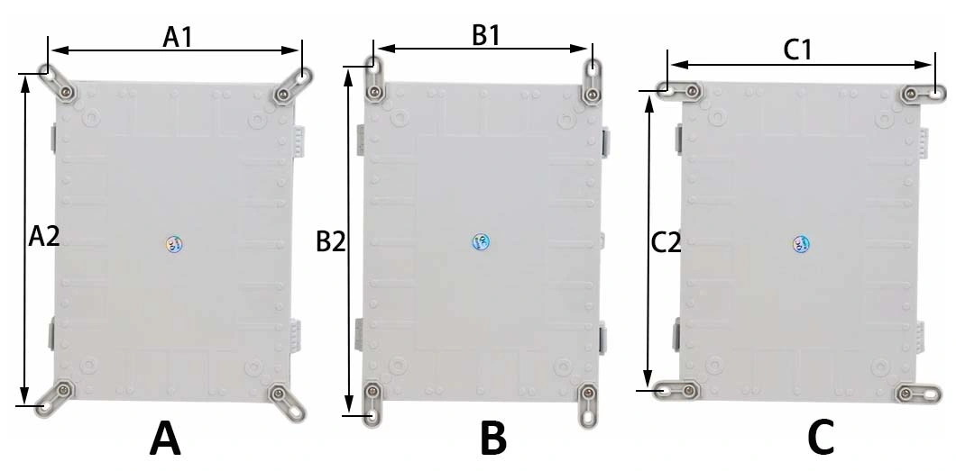 400*300*170mm Light Gray Socket Power Control Box Battery Protection Case Waterproof Distribution Box