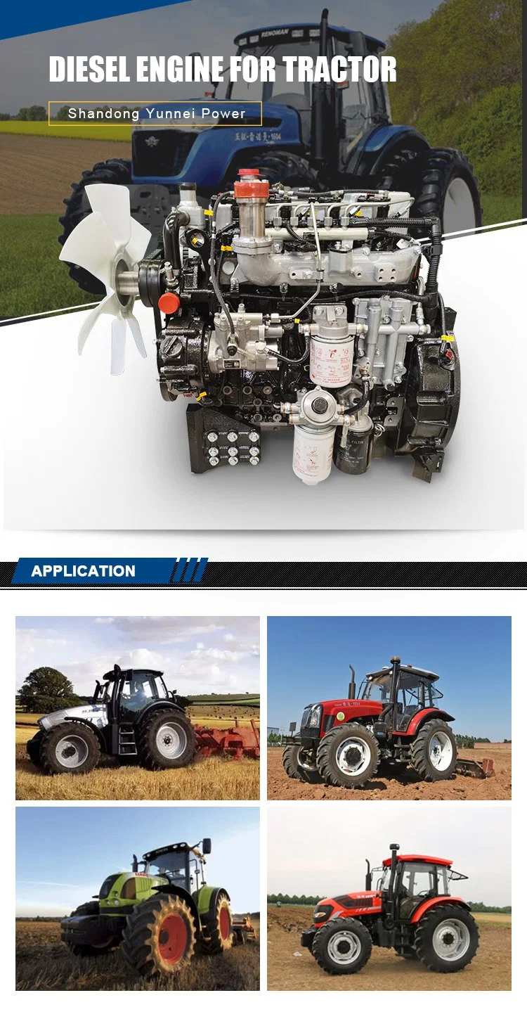 Environmental Protection Yunnei 4102 Diesel Engine Turbocharging Machinery Engines for Tractor