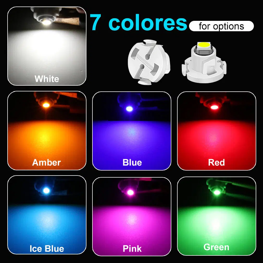 T3 T4.2 T4.7 3SMD 3030 LED Bulb Car Board Instrument Panel Lamp Dashboard Warming Light Indicator Wedge Light 12V Yellow