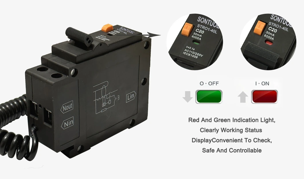 Stro1-40L Series RCBO Residual Current Circuit Breaker 110V Circuit Breaker