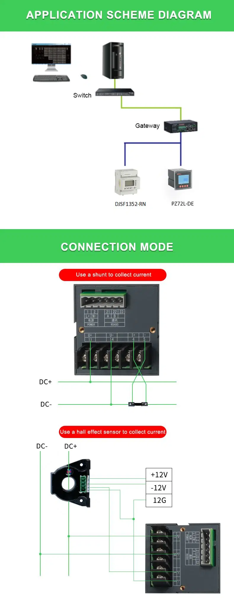 Acrel Pz96-AV3 Three Phase AC Voltage Meter with LED Display