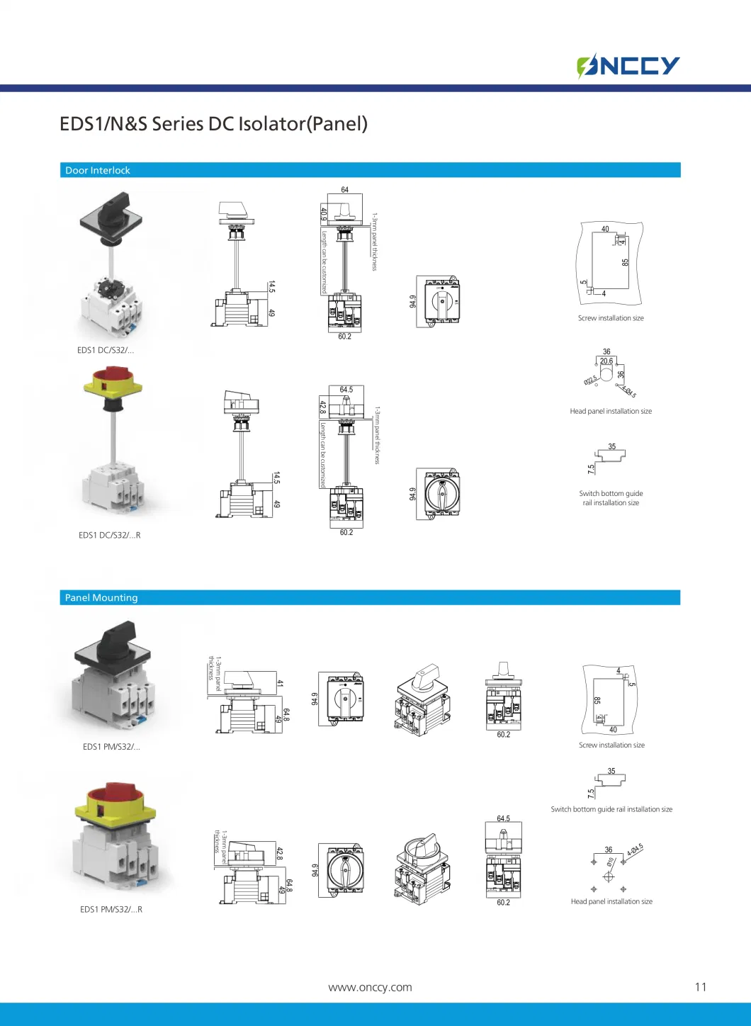 on-off Rotary Power Cut off Cam Isolator Switches