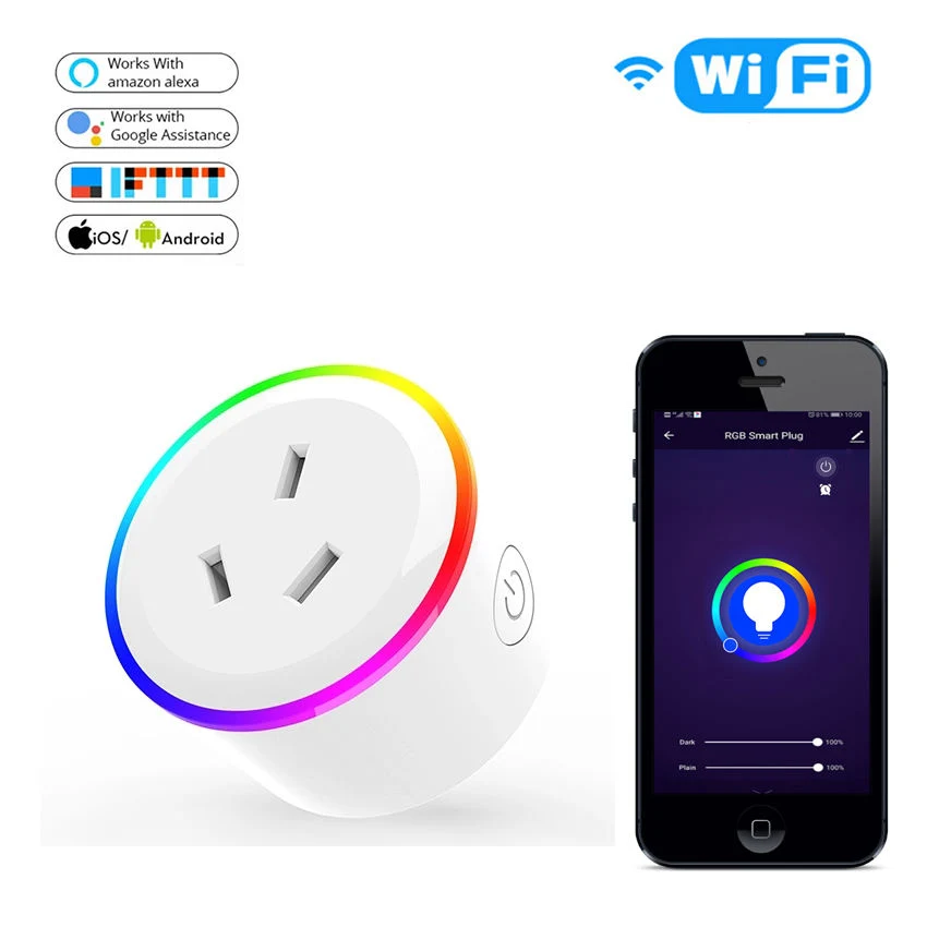 RGB Scene Light Outlet Au/Japan/UK/EU/Us with LED Indicator Home Smart Sockets