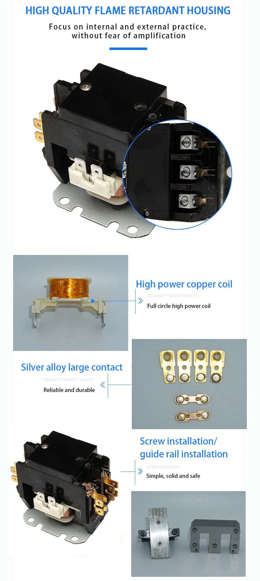 20A, 30A, 40A 30 AMP 2 Poles Contactor for AC Unit