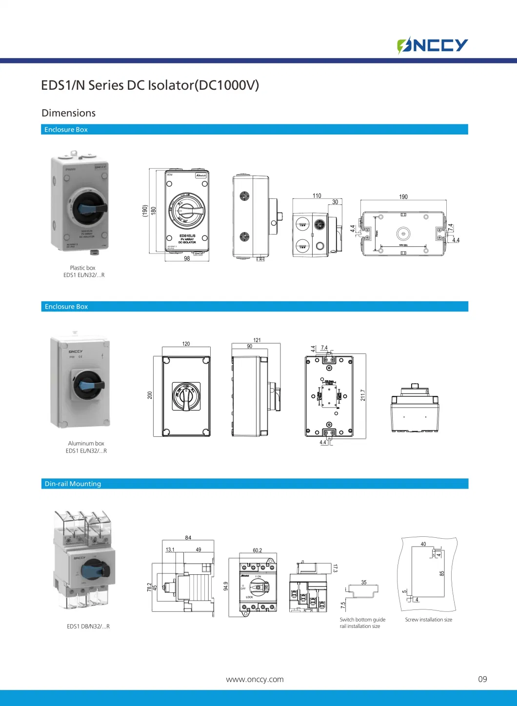 on-off Rotary Power Cut off Cam Isolator Switches