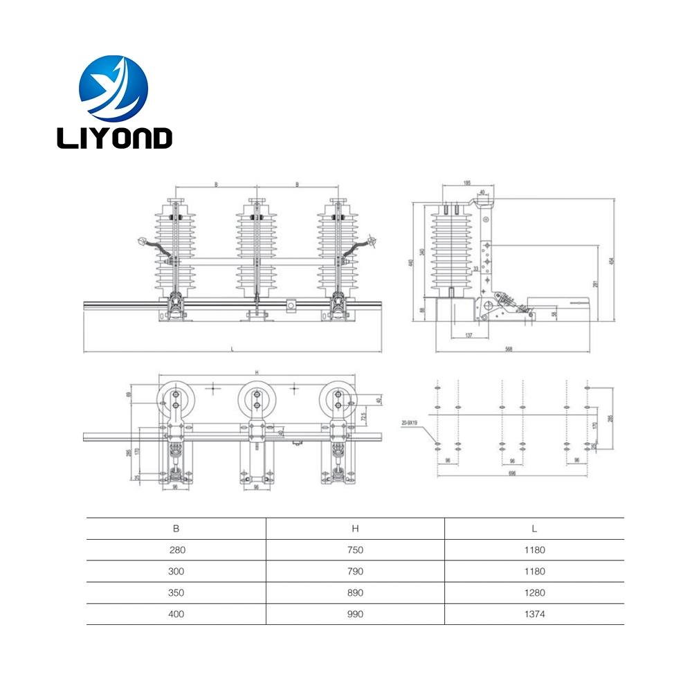 Jn22b Indoor High Voltage Three Pole Disconnect Switch Isolating Switch Earthing Switch