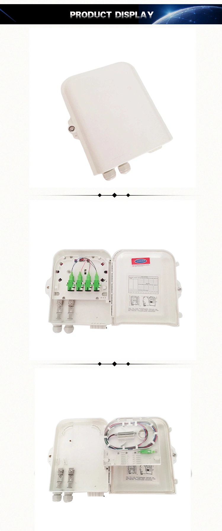 FTTH Outdoor Fiber Optic Distribution Box / FTTH Cable Termination Box