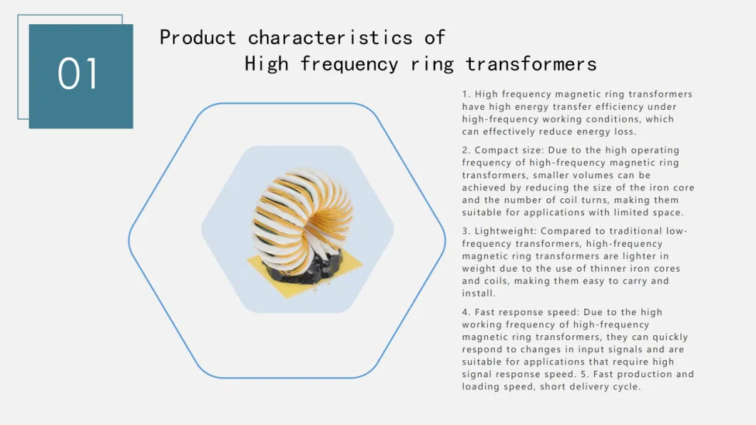 High Quality Lightweight High Frequency Ring Transformers for Switching Power Supply Industry, Power, Electrical Equipment Industry