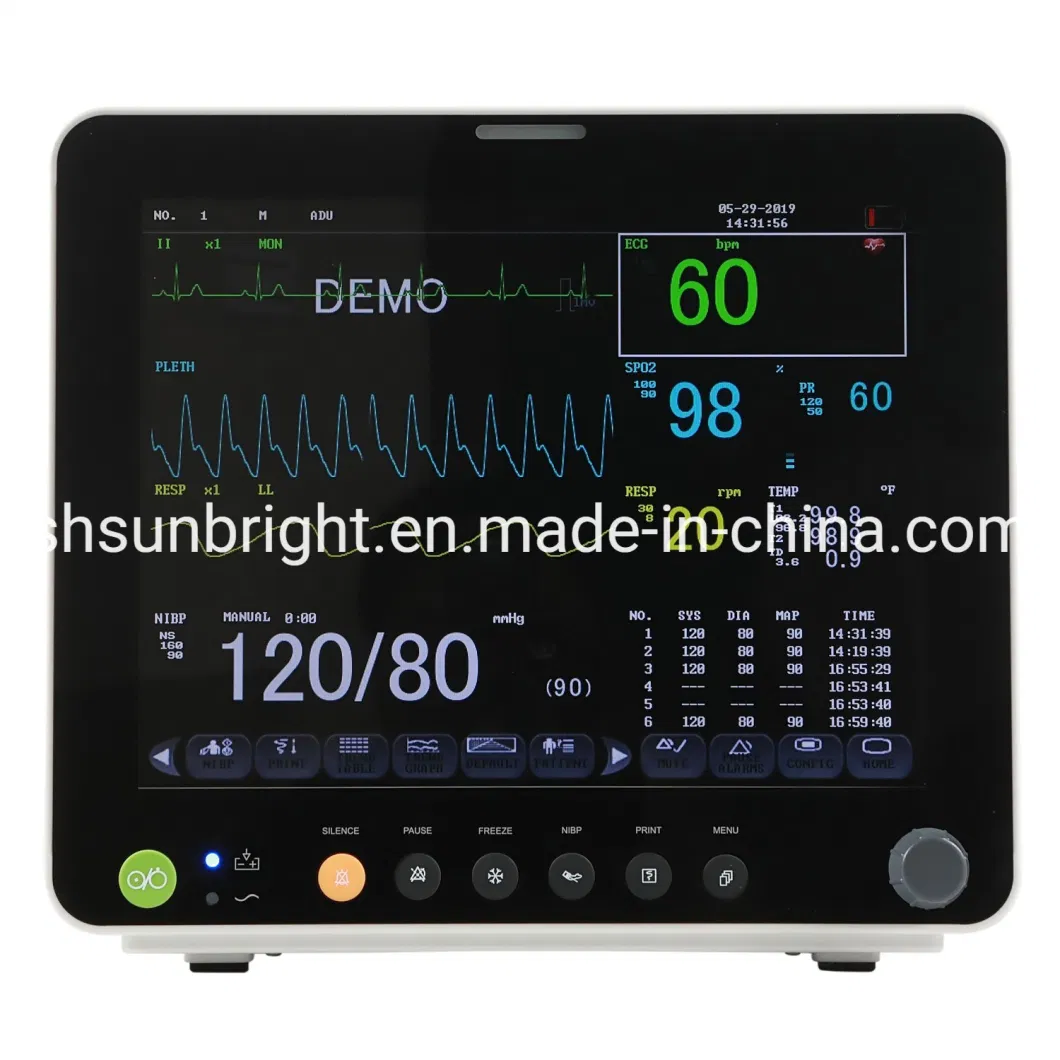 Multi-Language Vital Sign 12.1 Inches Monitoring Device Cheap Price