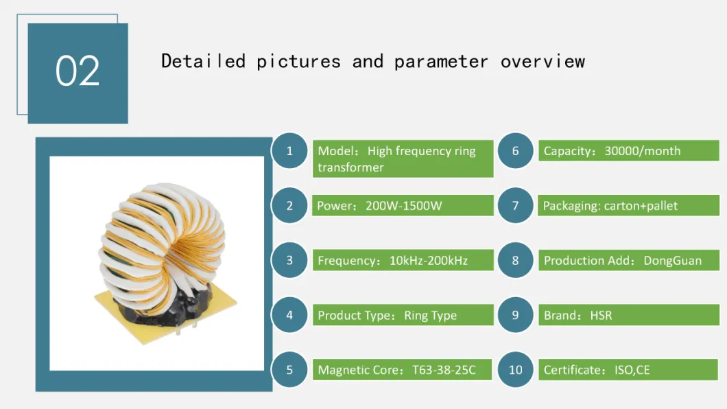 High Quality Lightweight High Frequency Ring Transformers for Switching Power Supply Industry, Power, Electrical Equipment Industry