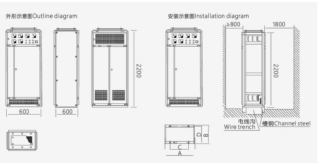 Low Voltage Electrical Switchgears Drawer Cabinet Ggd Fixed Type Switchboard Box