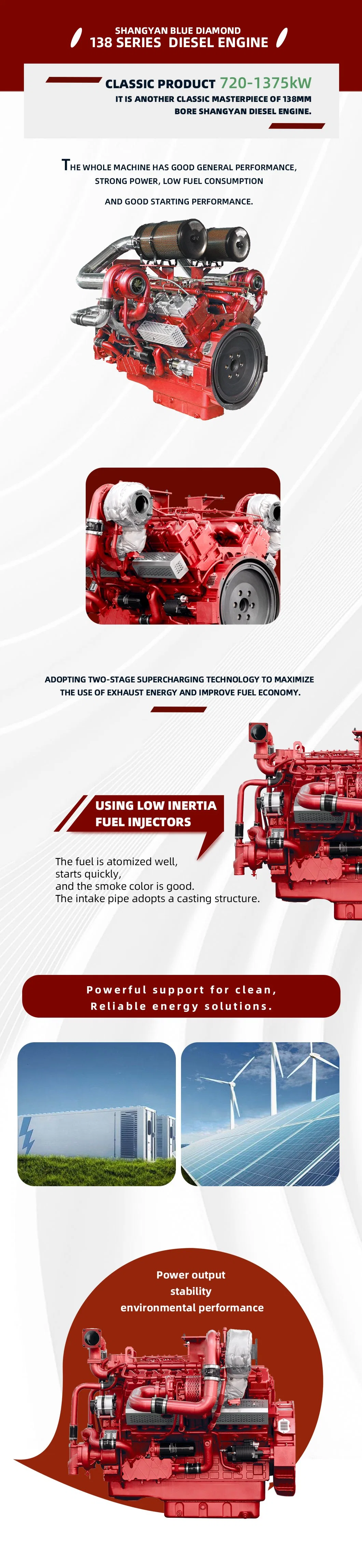 Low Inertia Fuel Injector 830kw 1500/1800rpm Pump Diesel Engine for Extinguishing Protection