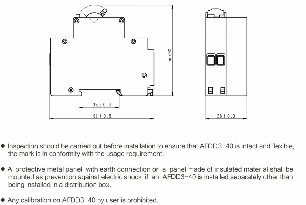 Geya Afdd3- 40 Arc Fault Circuit Breaker Afdd Afci Arc Fault Protection Preventing (AFDD) Protection Fire Prevention Unit by Arc Monitoring Factory Sell