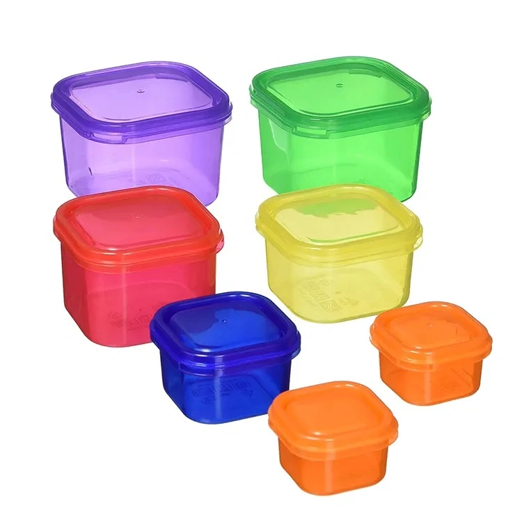 Rainbow Color 21 Day Portion Control Diet Plastic Box Set (7 Piece) BPA Free Food Storage Containers Lose Weight