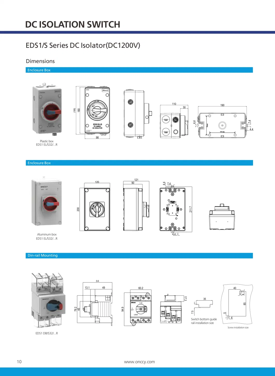 on-off Rotary Power Cut off Cam Isolator Switches