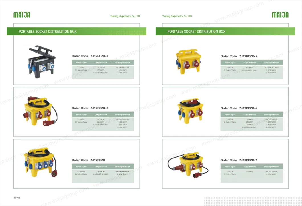 Factory Price 63A 3 Phase Stage Portable Power Distribution Box