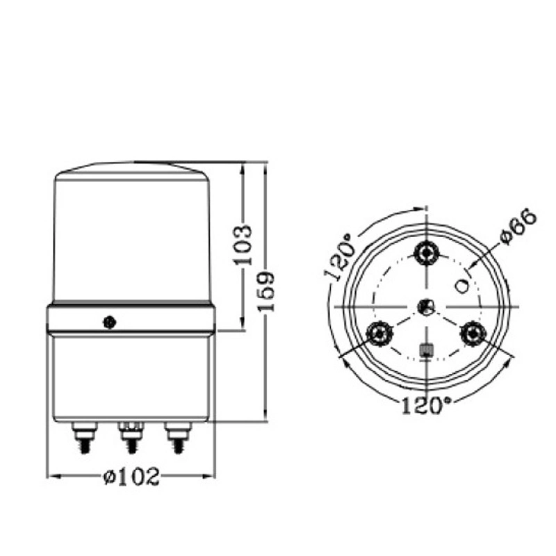 Mini Strobe Equipment Indicator Light (LTE-5104)