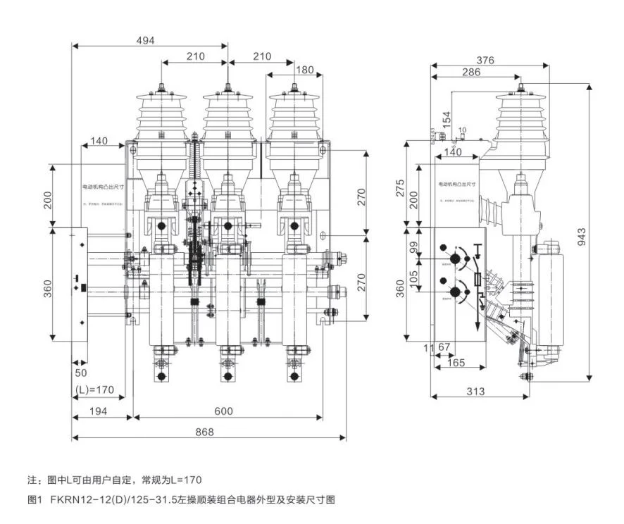 Fkrn12-12/25ka Load Breaker Switch with 12kv Switchgear