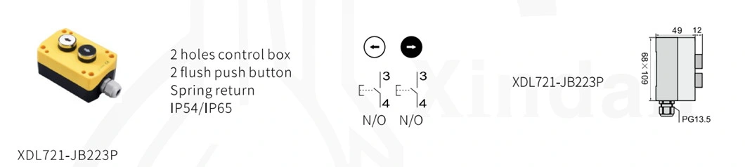Xdl721-Jb223p Elevator Push Button Fitting Box Electric Switch Price Push Button Box
