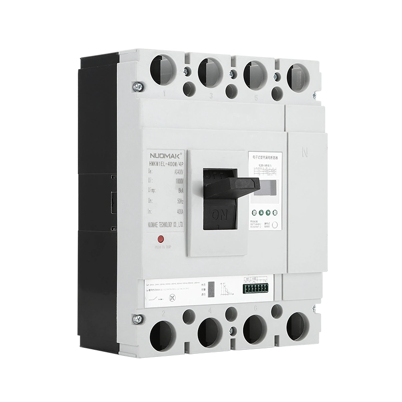 400A AC400V 55ka LCD Molded Case Residual Current Circuit Breaker