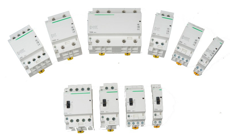 3p 100A Mini DIN Rail AC Contactor for Intelligent Anti Electricity Dazzling