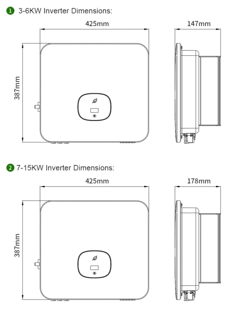 High Efficiency Growatt on Grid 15kw 17kw 20kw 25kw Inverter Three Phase Solar Inverter with IP65 Protection