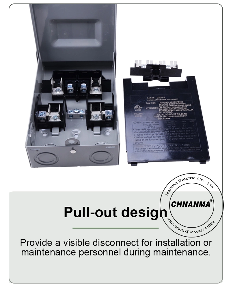 Non-Fused Pull-out AC Disconnect Switch Air Conditioning Disconnect Switch