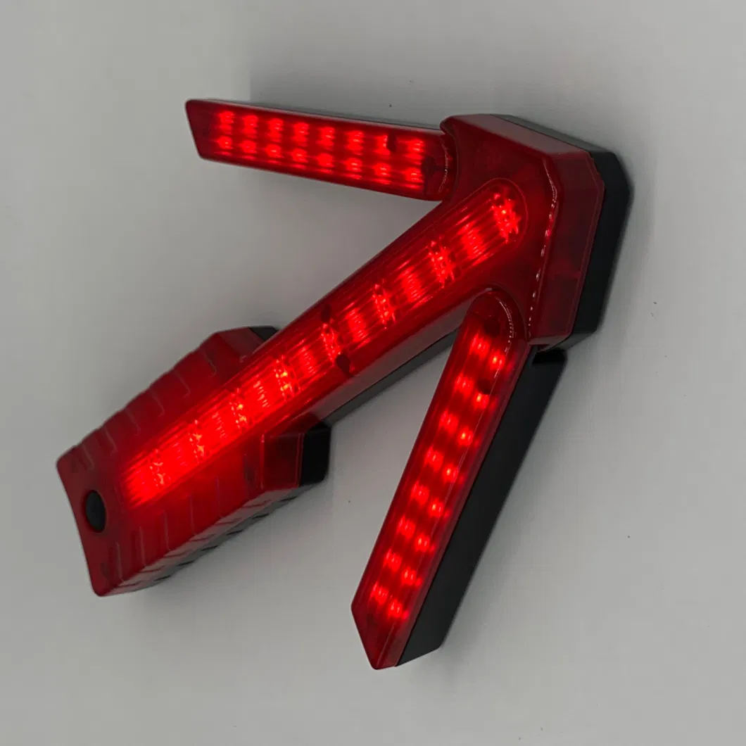 Portable Folding Flashing Warning Arrow Signal Lamp Emergency Indicator Arrow Strobe Flare Strong Magnet Car Emergency Road Safety Traffic Light