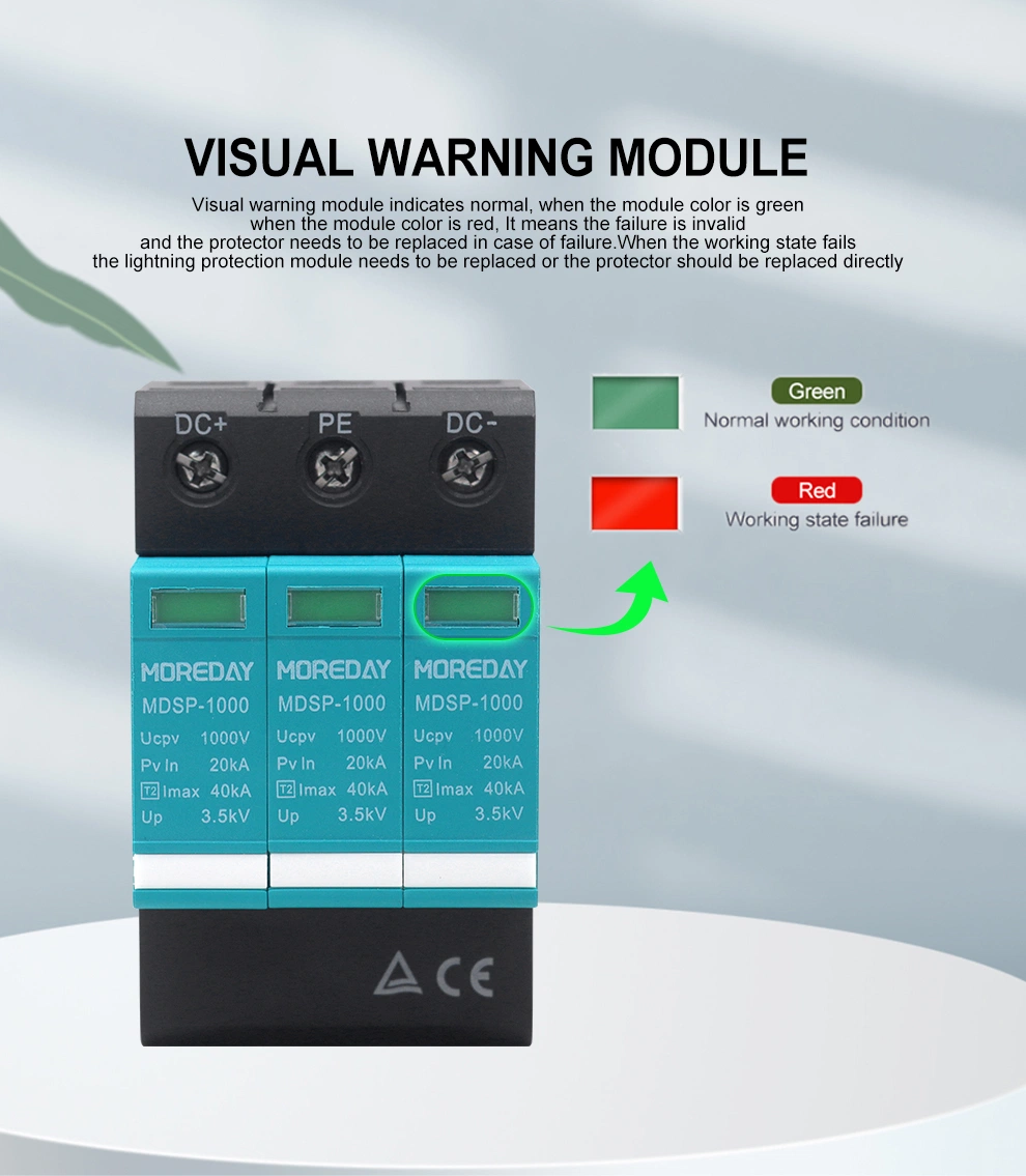 20ka-40ka 2p Household Surge Protector Power Surge Protection Device 60ka 100ka T2 SPD