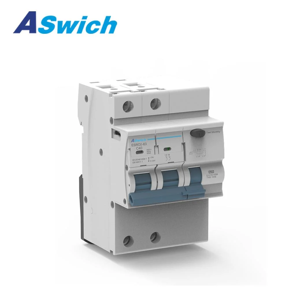 230V/400V 63A 30mA AC Residual Current Circuit Breaker Electric Leakage Protection RCBO